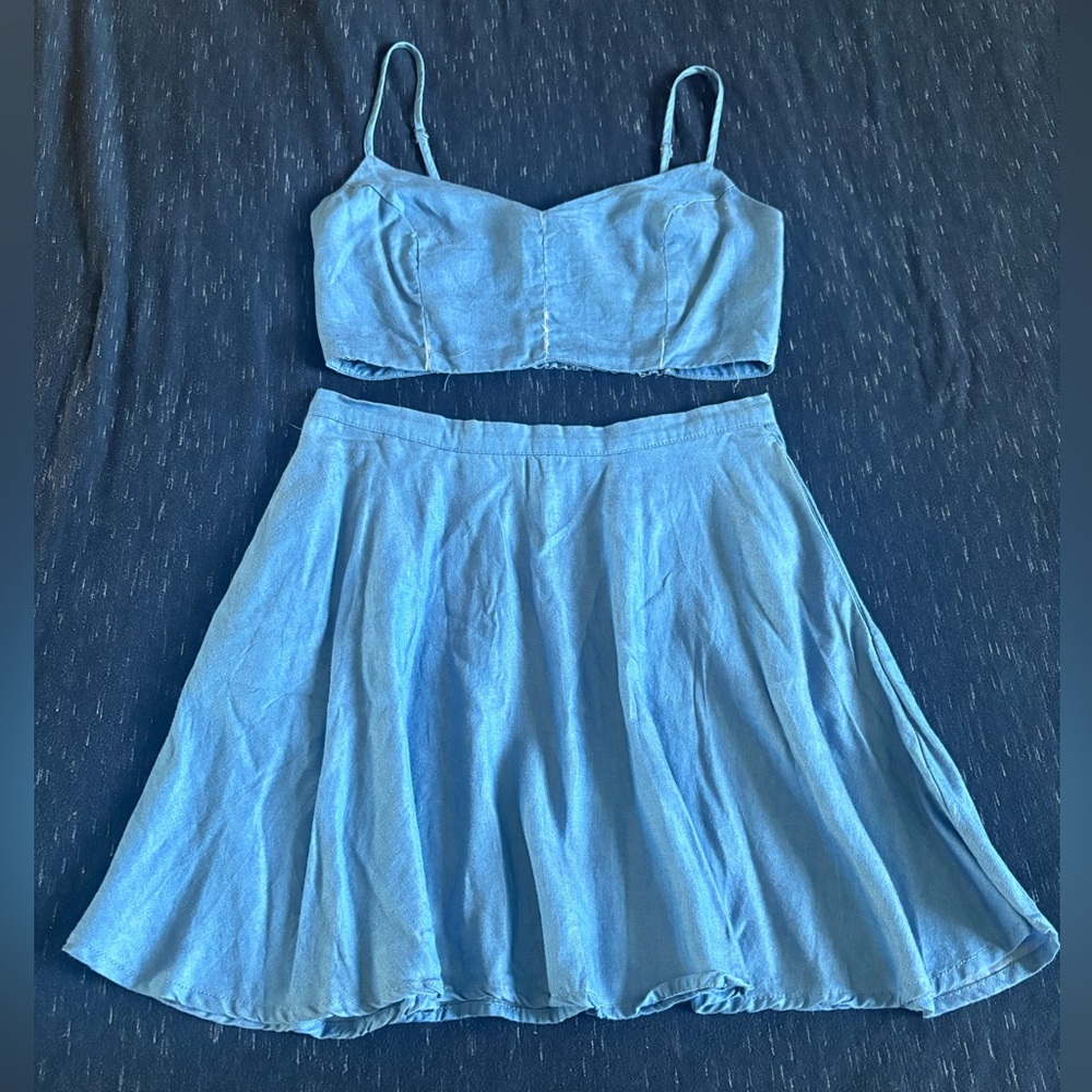 Lulu's Blue Skirt Set